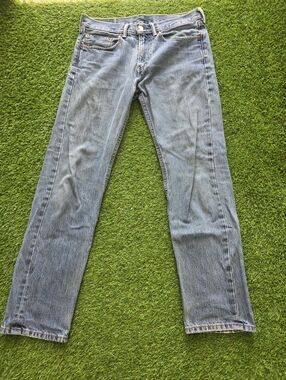 Levi's 505 Mens Jeans 32x32 Classic Men's Blue Straight-Leg 100% Cotton Casual